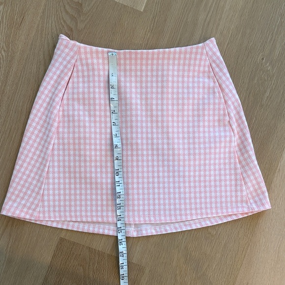 Altar'd State Pink Checkered Mini Skirt - Picture 2 of 4
